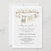 Jongen of Meisje | Gedempte Boho Gender onthullen  Kaart (Voorkant)