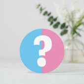 Jongen of meisje gender onthullen baby shower fees kaart (Staand voorkant)