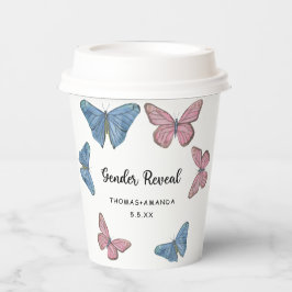 Jongen of meisje. Genderonthulling Papieren Bekers