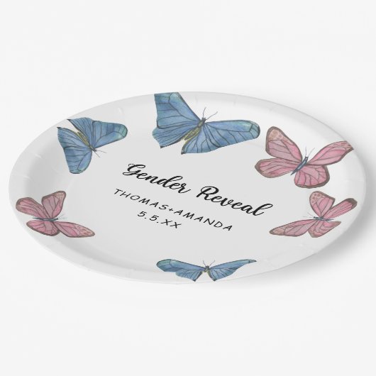 Jongen of meisje. Genderonthulling Papieren Bordje (Gekanteld)