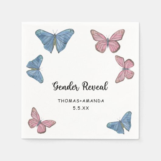 Jongen of meisje. Genderonthulling Servet (Voorkant)