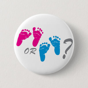 jongen of meisje? genderopenbaarmakingsartikel ronde button 5,7 cm