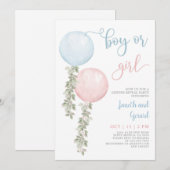 Jongen of meisje Geslacht onthullen Baby shower Ui Kaart (Voorkant / Achterkant)