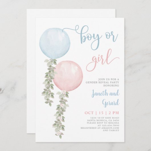 Jongen of meisje Geslacht onthullen Baby shower Ui Kaart (Voorkant / Achterkant)