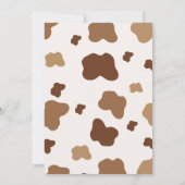 Jongen of Meisje Geslacht Onthullen Koe Boho Rusti Kaart (Achterkant)