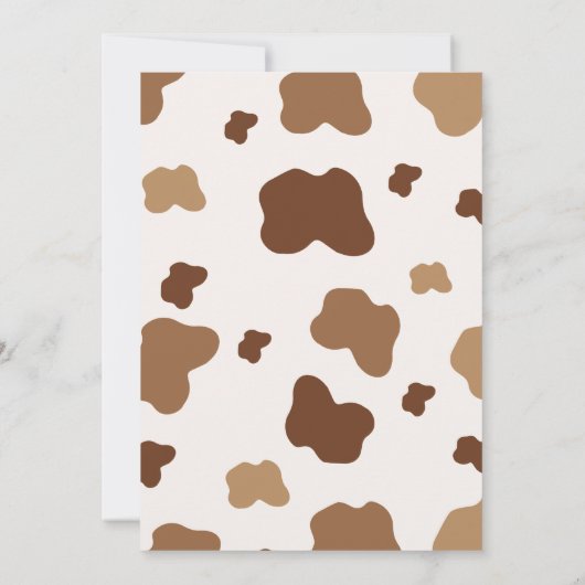 Jongen of Meisje Geslacht Onthullen Koe Boho Rusti Kaart (Achterkant)