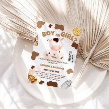 Jongen of Meisje Geslacht Onthullen Koe Boho Rusti