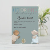 Jongen of meisje Geslacht onthullen partij Kaart (Staand voorkant)