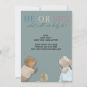 Jongen of meisje Geslacht onthullen partij Kaart (Achterkant)