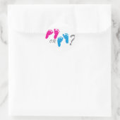 Jongen of meisje? Geslacht onthullen partij Ronde Sticker (Tas)