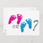 Jongen of meisje? Geslacht onthullen partij Uitnodiging Briefkaart (Voorkant / Achterkant)