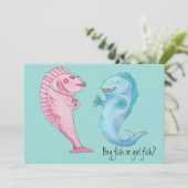 Jongen of meisje Geslacht onthullen uitnodiging (Staand voorkant)