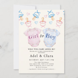 Jongen of meisje | Geslacht onthulling babyfeest Kaart