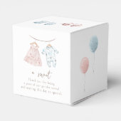 Jongen of meisje Geslacht Onthulling Dank u gesche Bedankdoosjes (Achterkant)