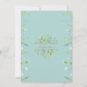 Jongen of Meisje, Groen Blauw Bevestigingsuitnodig Kaart (Achterkant)