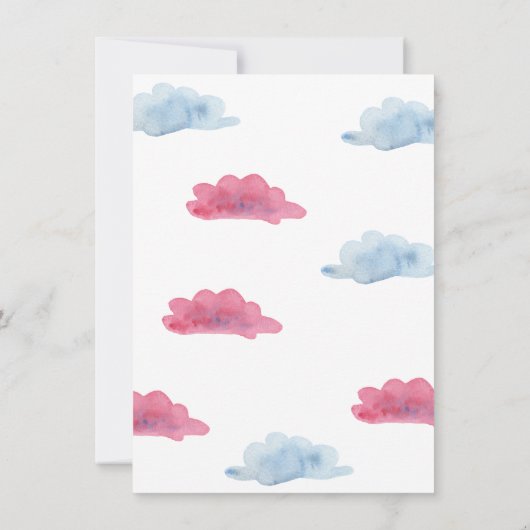 Jongen of meisje - Hete luchtballonnen - gender re Kaart (Achterkant)