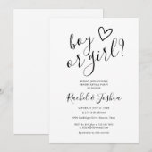 Jongen of meisje houden van hart gender reveal par kaart (Voorkant / Achterkant)