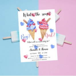 Jongen of meisje - Ice Cream - gender reveal party Kaart