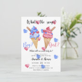 Jongen of meisje - Ice Cream - gender reveal party Kaart (Staand voorkant)