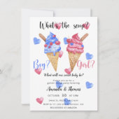 Jongen of meisje - Ice Cream - gender reveal party Kaart (Voorkant)