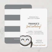 jongen of meisje IEDERE LEEFTIJD bos OWL BIRTHDAY Kaart (Voorkant / Achterkant)