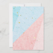 Jongen of Meisje Japans Papier Roze Blauw Geslacht Kaart (Achterkant)