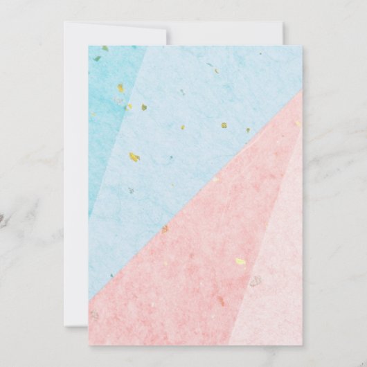 Jongen of Meisje Japans Papier Roze Blauw Geslacht Kaart (Achterkant)