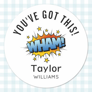 Jongen of Meisje Je kunt het! Strip WHAM 1.25 i Ronde Sticker