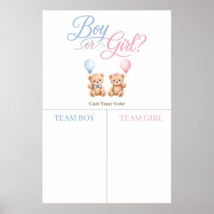 Jongen of Meisje Kleine Welp Geslacht Onthulling S Poster