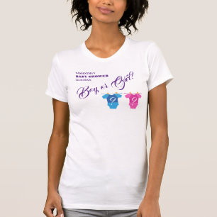 Jongen of meisje? Mama om Baby shower meisjes te z T-shirt