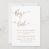 Jongen of meisje minimalistische beige gender reve kaart (Voorkant)