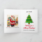 Jongen of Meisje Naam Sinterklaas Personaliseer Ke Feestdagen Kaart (Binnen)