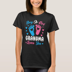 Jongen of Meisje Oma Loves You Geslacht Baby Pink  T-shirt