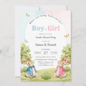 Jongen of Meisje Peter Het Konijn Geslacht Onthull Kaart (Voorkant)