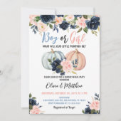 Jongen of Meisje Pompoen Geslacht Onthullen Partij Kaart (Voorkant)