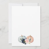 Jongen of Meisje Pompoen Geslacht Onthullen Partij Kaart (Achterkant)