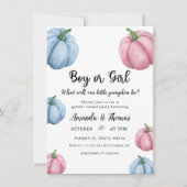 Jongen of meisje - Pumpkin party - Geslacht onthul Kaart (Voorkant)