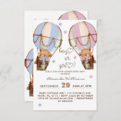 Jongen of meisje roze blauw beer Geslacht onthulle Kaart (Voorkant / Achterkant)