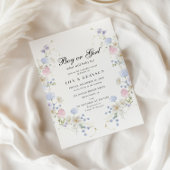 Jongen of Meisje Roze & Blauw Wildflower Geslacht  Kaart