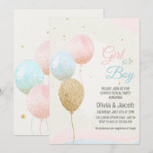 Jongen of meisje roze en blauw geslacht onthullen kaart (Voorkant / Achterkant)