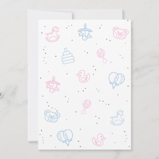 Jongen of meisje, Roze en Blauw, Modern, Gender Re Kaart (Achterkant)