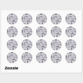 Jongen of meisje trendy naam geschenken accessoire ronde sticker (Vel)