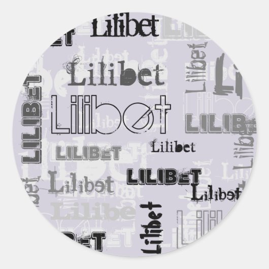 Jongen of meisje trendy naam geschenken accessoire ronde sticker (Voorkant)