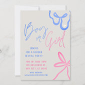 Jongen of meisje uitnodiging | Neutraal geslacht o (Voorkant)