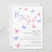 Jongen of Meisje Vlinder Geslacht Onthullen Kaart (Voorkant)