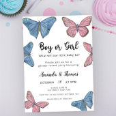 Jongen of Meisje! Vlinders - Geslacht onthullen Kaart