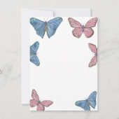 Jongen of Meisje! Vlinders - Geslacht onthullen Kaart (Achterkant)