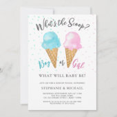 Jongen of meisje wat is de Scoop Gender Reveal Par Kaart (Voorkant)