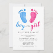 Jongen of meisje wat zal Baby gender openbaren Kaart (Voorkant)