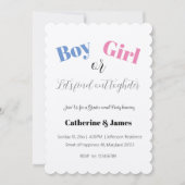 Jongen of meisje, wat zal het geslacht onthullen? kaart (Voorkant)